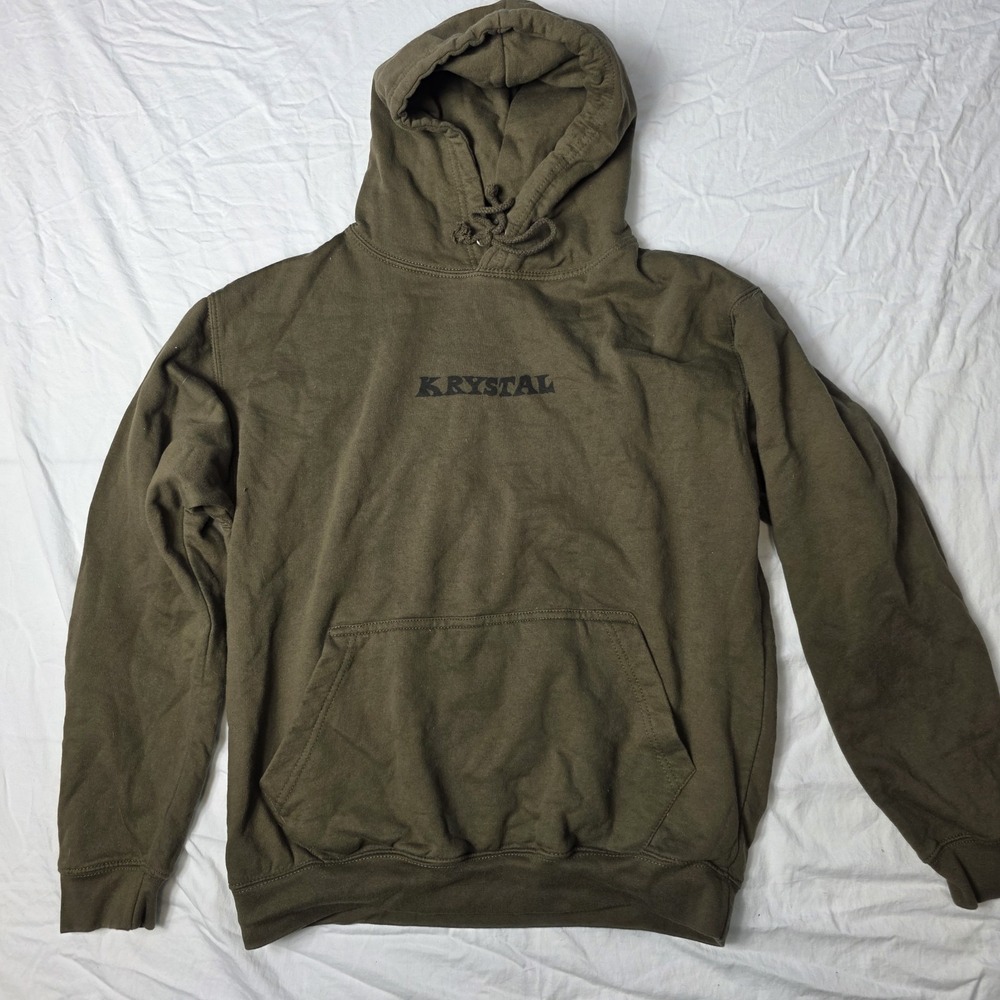 Matt Maltese KRYSTAL Terrible Hoodie Mens M Olive Graphic Streetwear